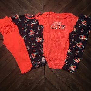 Carters Floral and coral sets